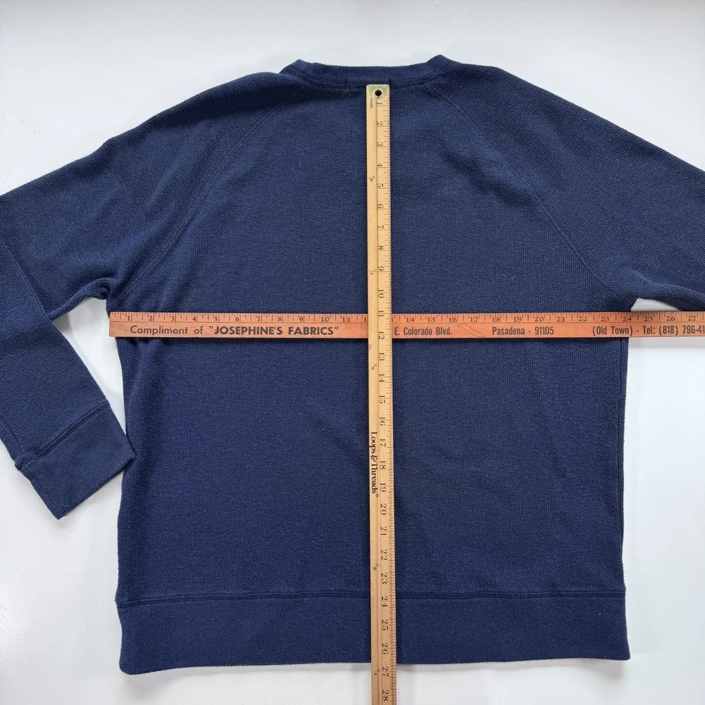 BANANA REPUBLIC Ribbed‎ Sweatshirt Crew Neck Mens XL Blue Soft